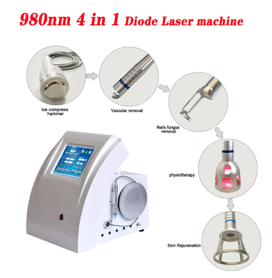 Güzellik Salonu 980nm Diyot Lazer Makinesi Ağrı Kolaylaştırma / Damar Tedavisi