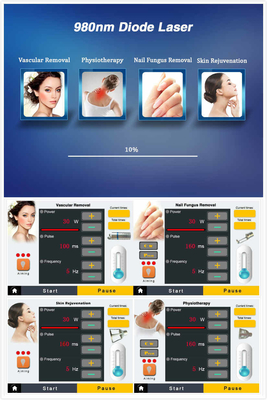 Güzellik Salonu 980nm Diyot Lazer Makinesi Ağrı Kolaylaştırma / Damar Tedavisi