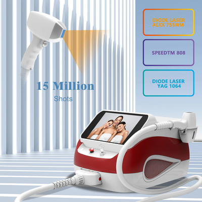 Tıbbi sınıf taşınabilir diyot lazer 3 dalga uzunluğu lazer saç çıkarma makinesi kliniği