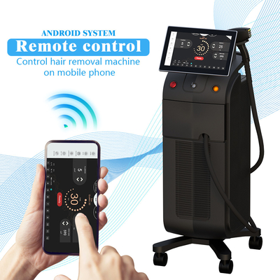 Yüksek Güçlü 1600W 2000W 2024 Ağrısız Titanyum Buz Lazer Diyot Saç Çekme Makinesi Üçlü Dalga