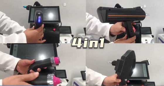 4 in 1 Çok fonksiyonel Güzellik Makinesi Üç Dalga Uzunluğu Lazer Saç Dövme İndirme Makinesi