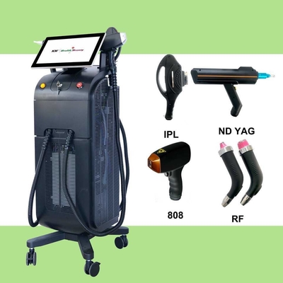755nm 808nm 1064nm Çok fonksiyonel Güzellik Makinesi Pico Nd YAG Lazer RF Teknolojisiyle