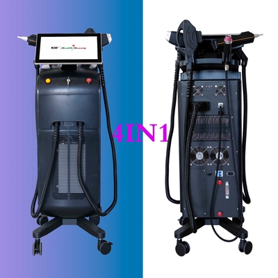 755nm 808nm 1064nm Çok fonksiyonel Güzellik Makinesi Pico Nd YAG Lazer RF Teknolojisiyle
