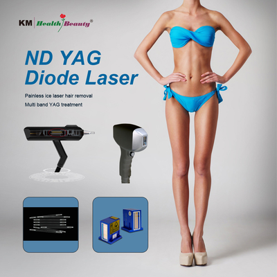 2 in 1 Lazer Diyot Makinesi Taşınabilir ve Sabit Dövme Kaldırma 810nm 808nm Q-Switched ND Yag Diyot Lazer 810nm