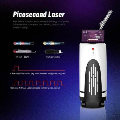 750ps Pikosekond 1064nm 755nm 532nm Q Dönüştürülmüş Nd Yag Lazer Dövme Kaldırma Pikosekond Lazer Makinesi Fiyat Pikosekond Lazer