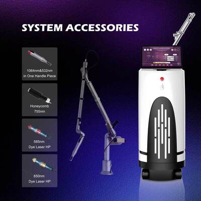 PicoSecond Lazer 1064nm 532nm Doğum lekesi dövme kaldırma Nd Yag Pico Lazer PicoSecond Picolaser Dövme kaldırma makinesi